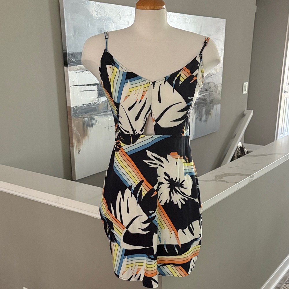 Rip Curl Tropical Mini Dress - Black and Multicolor